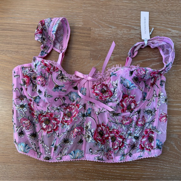 Victoria's Secret Floral Pink Corset